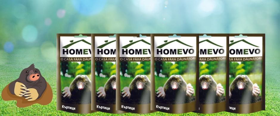 Комплект от 6 броя Homevo за Ефективна Органична Защита от Къртици